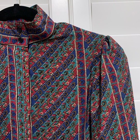 Vintage Mock Neck Blouse - Picture 2 of 5